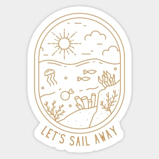 Let's Sail Away Sticker